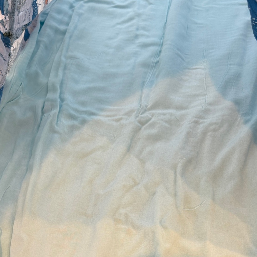 LOFT Woodland Maxi Dress Size Small Petite in Blue Floral Print C22-021 - Picture 5 of 5